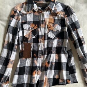 The Nu Vintage Plaid Flannel Shirt with Distressed Details